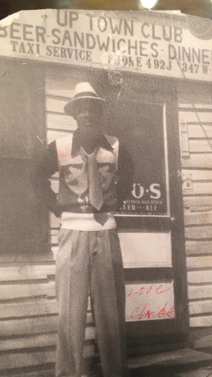 Charlie Graves at the original location of his Uptown Club. 