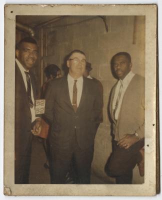 James “Sharp Eye” Wilson and Charlie Graves at Union Meeting at Uptown Club dance hall, circa 1960
