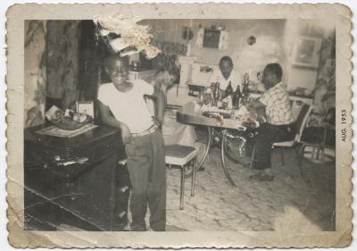 Family Hanging Out in the Kitchen, August 1953
