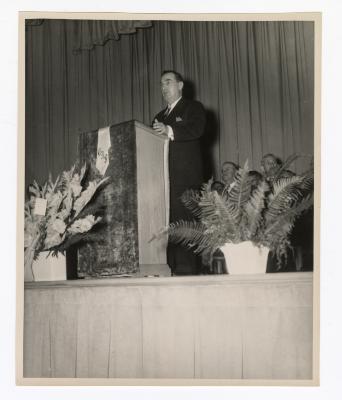 Man giving a speech