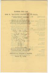 Program for the Eastern Star Day church service at the James Emanuel United Methodist Church