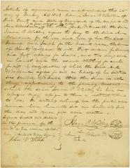 Isaac Walker agreement with Ann Woodland, free African American