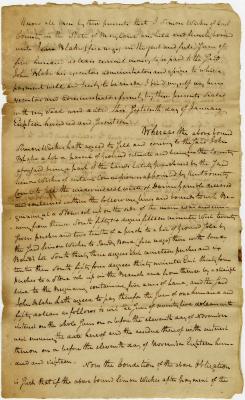 Simon Wickes conveyance bond with John Blake, free African American