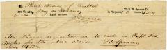 Philip Thomas receipt for an advertisement