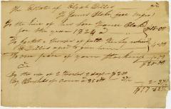 Elijah Willis estate account to James Blake, free African American