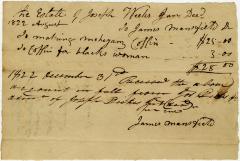 Receipt for coffin