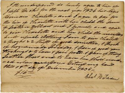 Charles B. Tilden hire agreement