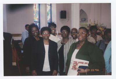 Mary Walker with friends and family at ordination ceremony