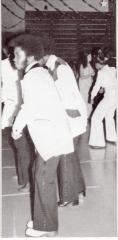 Photograph of a party scene at high school