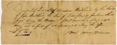 Payment received for hire of an enslaved man