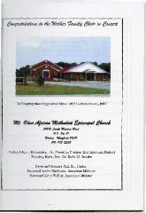 Mt Olive A.M.E. Church Walker Family Concert program