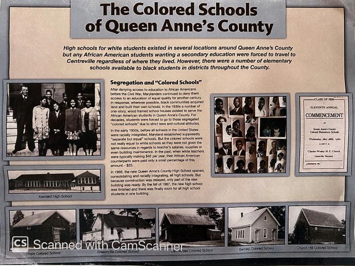 Detail of The Colored Schools of Queen Anne's County, MD