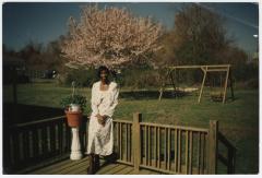 Darius Johnson's cousin Tamika Johnson Hall at Barry Johnson's house in Big Woods, MD in the late 1990s.  A Washington College alumna.