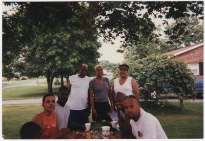 Johnson Family at a crab feast, circa 2003