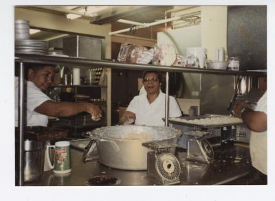Dorothy Wilson in the kitchen