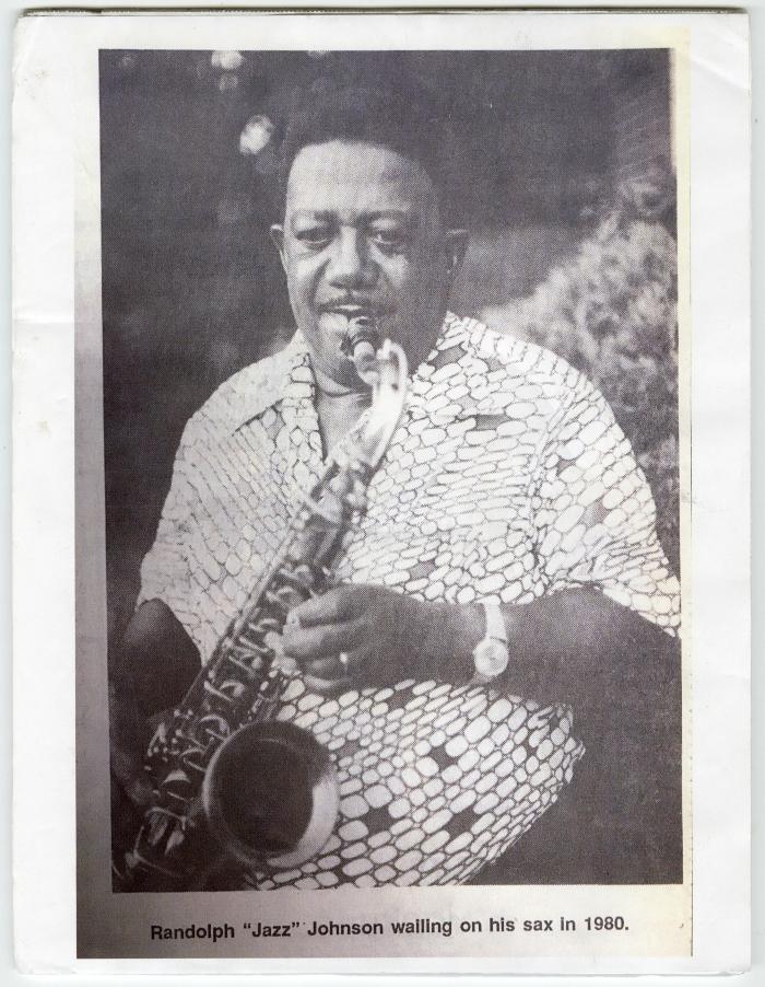 Randolph "Jazz" Johnson Playing Saxophone 