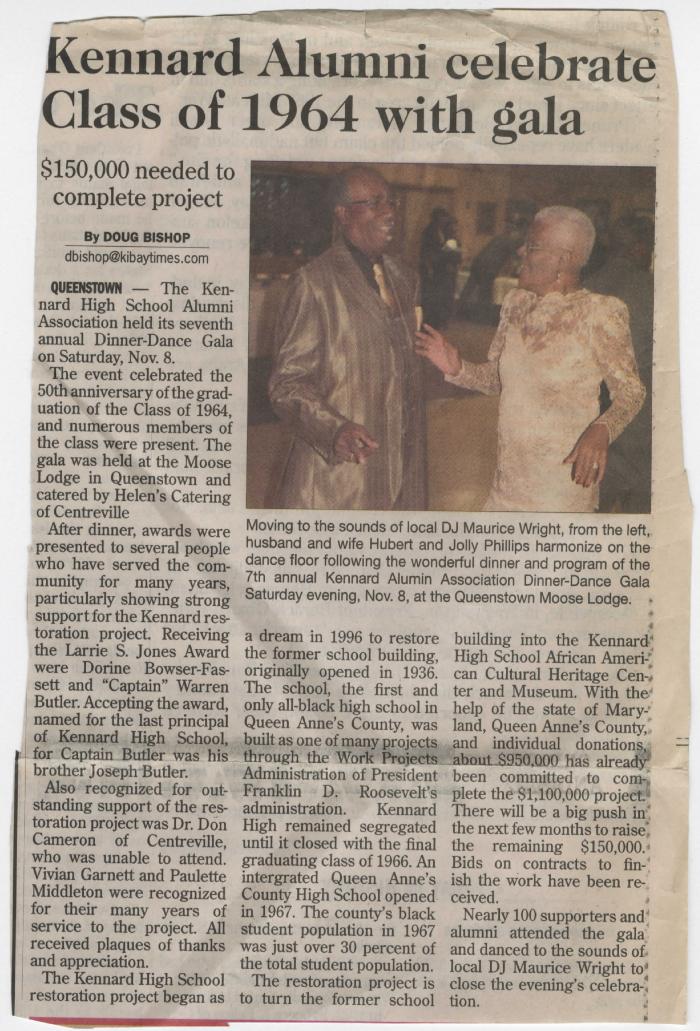 kennard alumni celebrate class of 1964 with gala, 11-21-2014.pdf
