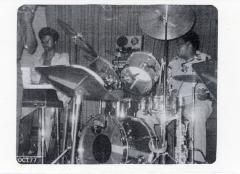 Corey "Fat Cat" Hackett at drums in 1977