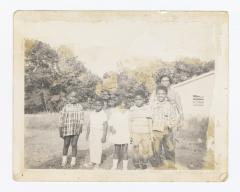 Helen Hamilton with her nieces and nephews