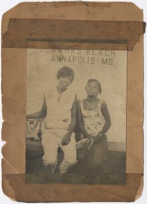 Two Women at Carr's Beach, Annapolis, MD