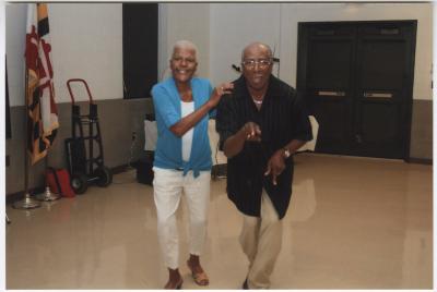 Hubert "Pie" and Jolly Phillips practice their dance moves for the upcoming Kennard Alumni event.