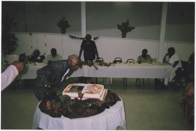 William Wesley Jackson Blowing Out the Candles on his 85th Birthday Cake