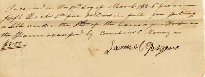 Receipt of Joseph Wickes IV