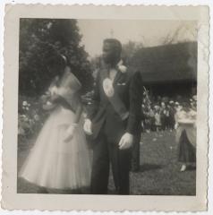 Photo of May Day Celebration Attendants Irene Jeffers and Stanford Sampson, Camp Tockwogh, 1958