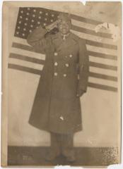 William Wesley Jackson Saluting in Military Uniform