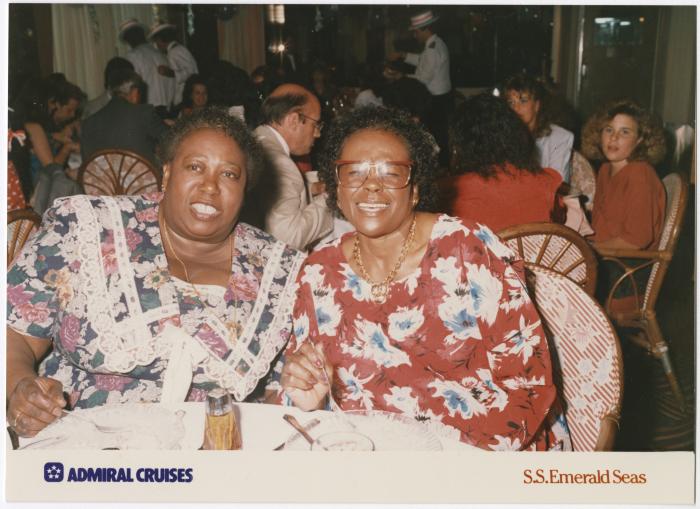 Eliza Butler with a Friend on Admiral Cruise Ship