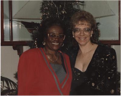 Eliza Jackson and Marge Donovan at Gaylord Container Employee Christmas Party