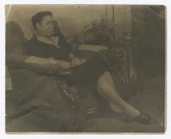 Laura Broadway seated in an armchair