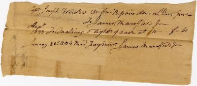 Receipt of Joseph Wickes IV