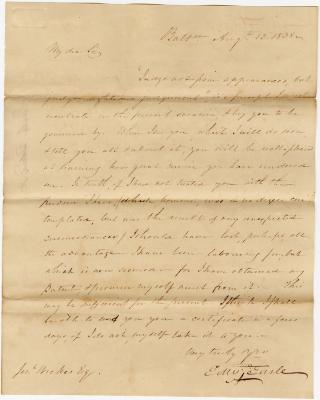 Letter to Joseph Wickes IV