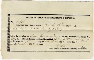 Fire Insurance for Joseph Wickes IV