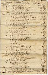 Food list of Joseph Wickes IV