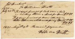 Receipt of Joseph Wickes IV