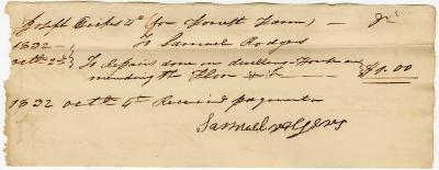 Receipt of Joseph Wickes IV