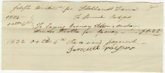 Receipt of Joseph Wickes IV