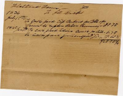 Receipt of Joseph Wickes IV