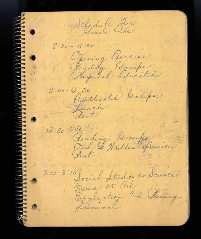 Garnett School, grade 1 lesson plan 