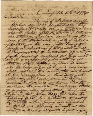 Letter to Joseph Wickes IV