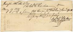Receipt of Joseph Wickes IV