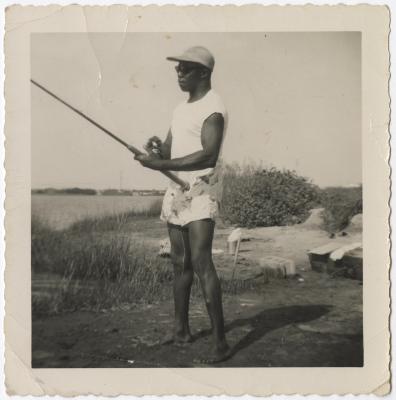 A man fishing