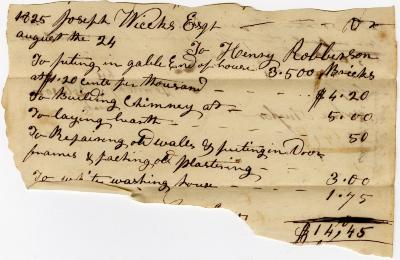 Receipt of Joseph Wickes IV