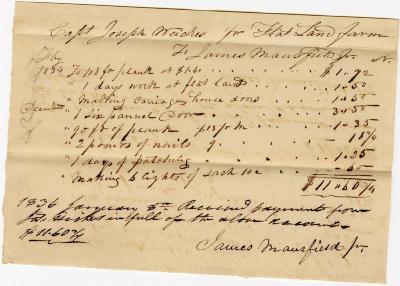 Receipt of Joseph Wickes IV