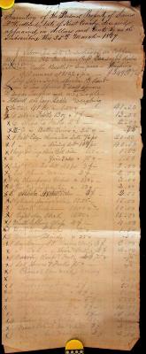 Inventory of the property of James Woodlands