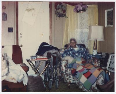 Uncle Horace Hynson sitting in Living Room
