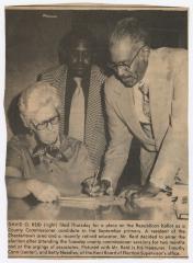 David Reid registering for candidacy (ca. 1990)