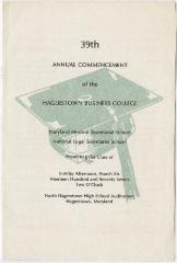 39th Annual Commencement of the Hagerstown Business School